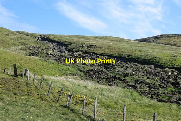 Photo 6"x4" Peat slide, Quarff Easter Quarff c2013