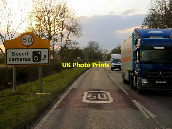 Photo 6"x4" Speed camera Warning, A46 near Beckford Beckford\/SO9735 c2013