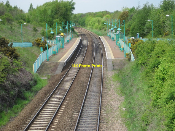 Photo 6"x4" Langwith-Whaley Thorns railway station, Nottinghamshire Langwith\/SK5269 c2010