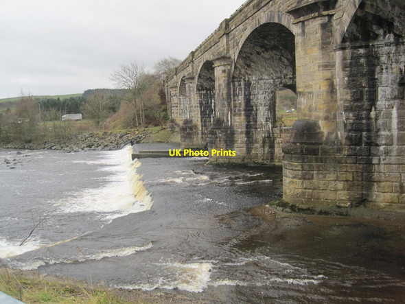 Photo 6"x4" Fish Ladder below Disused Railway Viaduct Haltwhistle c2013