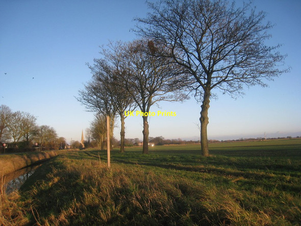 Photo 6"x4" South Drain looking towards St. Peter's church, South Somercotes South Somercotes c2013