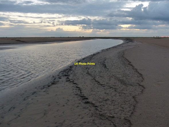 Photo 6"x4" Channel in the mudflats at Friskney Flats Friskney Flats c2013 P1