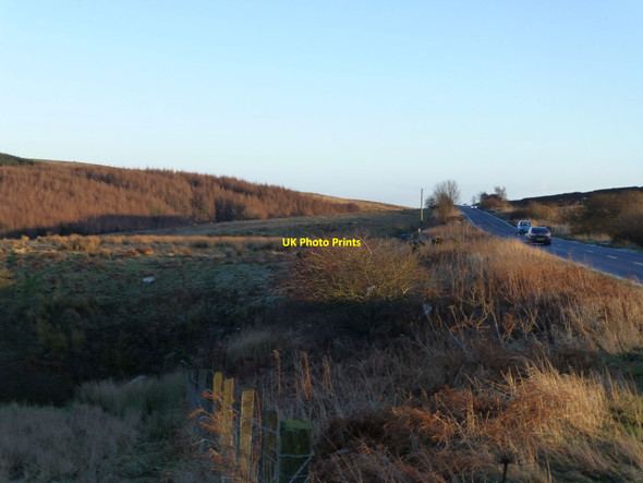 Photo 6"x4" A697 curving up around Longframlington Common Edlingham c2013