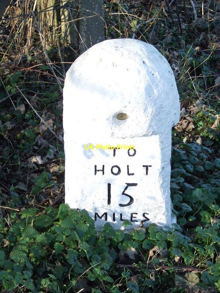 Photo 6"x4" Old Milestone Beetley c2013