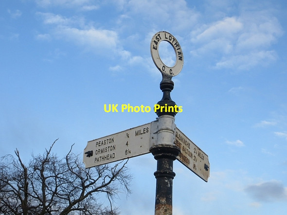 Photo 6"x4" East Lothian County Council signpost Humbie\/NT4562 c2013