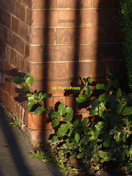 Photo 6"x4" Bench mark on Brayton Primary School Selby c2013