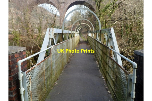 Photo 6"x4" Across a river footbridge, Pontrhydyfen Pontrhydyfen c2012