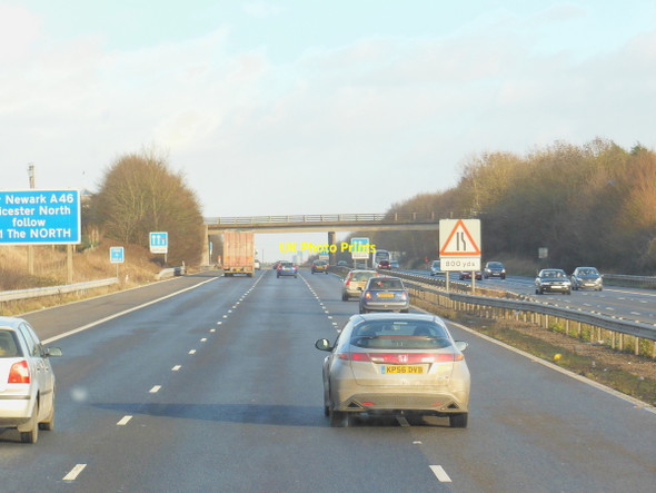 Photo 6"x4" The M69 towards Forest Road bridge Enderby c2013
