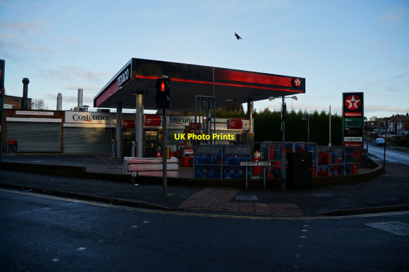 Photo 6"x4" Texaco Garage on Sandpits Lane Brownshill Green c2013