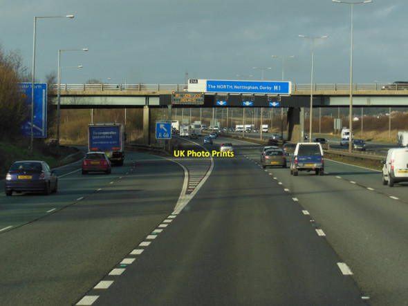 Photo 6"x4" The M1 at junction 21A Leicester Forest East c2013