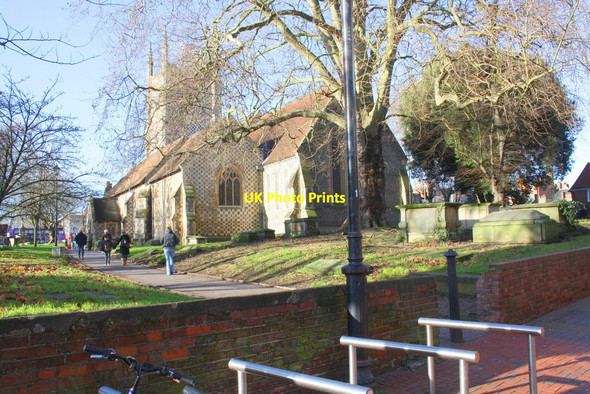 Photo 6"x4" Footpath from Chain Lane to St Mary's Church Reading c2014