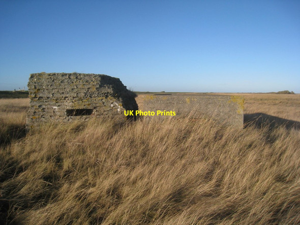 Photo 6"x4" Pill box and gun emplacement Skidbrooke North End c2014