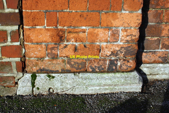 Photo 6"x4" Benchmark on wall pier on north side of London Road Reading c2014