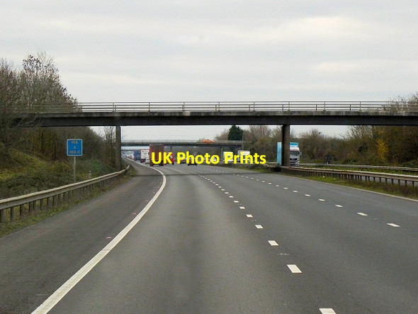 Photo 6"x4" Southbound M5, Newbridge Lane Bridge Alstone\/ST3146 c2013