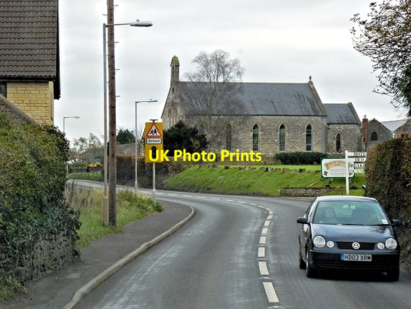 Photo 6"x4" Coxley, Main Road (A39) and Christ Church Wells c2013