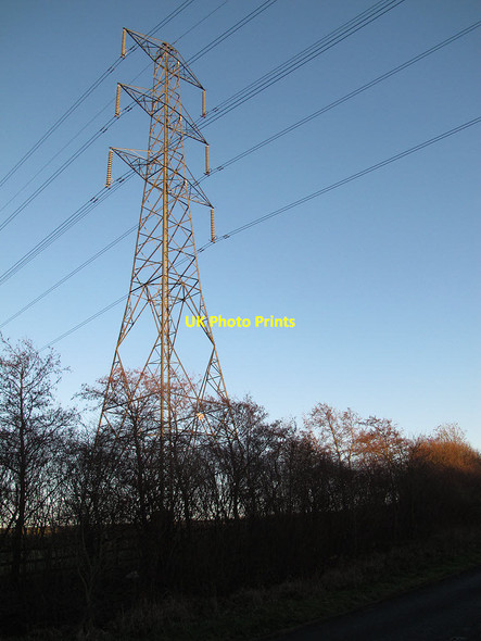 Photo 6"x4" Pylon adjacent to Button Street Swanley\/TQ5168 c2013