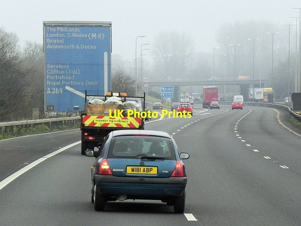 Photo 6"x4" Northbound M5, Junction 19 Easton-in-Gordano c2013
