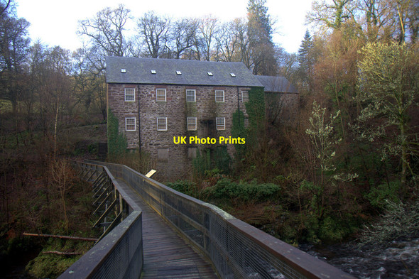 Photo 6"x4" Footbridge across the Ericht at Keithbank Mill, Rattray Blairgowrie c2014