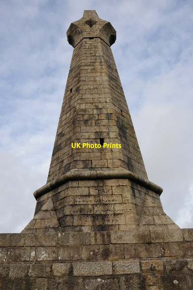 Photo 6"x4" Basset monument, Carn Brea Redruth c2014
