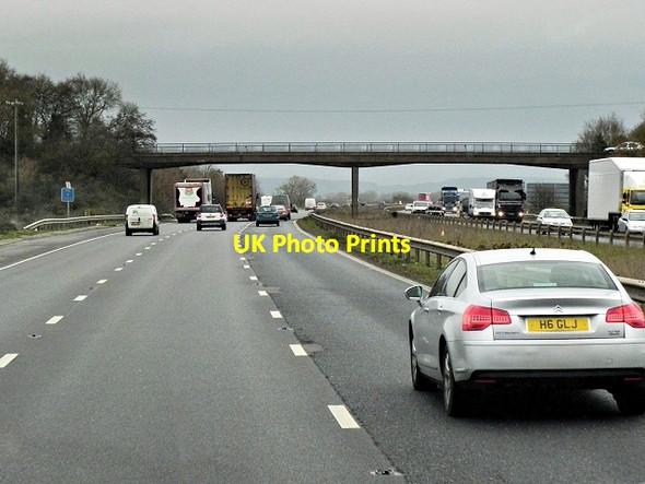 Photo 6"x4" Northbound M5, Wick Road Bridge Bourton\/ST3764 c2013