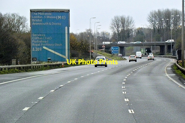 Photo 6"x4" Northbound M5, Junction 19 Easton-in-Gordano c2013