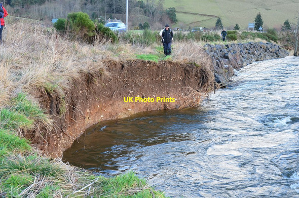 Photo 6"x4" Eroded river bank on the Tweed near Cardrona Cardrona c2014