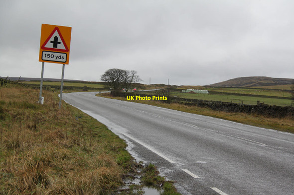 Photo 6"x4" A635 above Holmfirth Flush House c2014