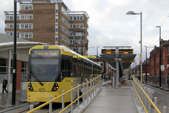 Photo 6"x4" Tram on Union Street, Oldham Oldham c2014 P1