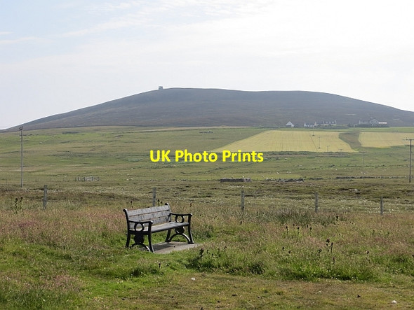 Photo 6"x4" Seat beside the Loch of Brough Glebe\/HU4940 c2013