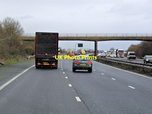 Photo 6"x4" Northbound M5, Standish Lane Bridge Moreton Valence c2013