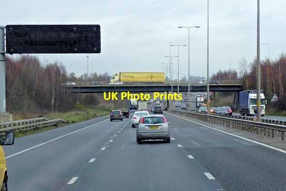 Photo 6"x4" Northbound M5, Flyover at Junction 6 Smite Hill c2013