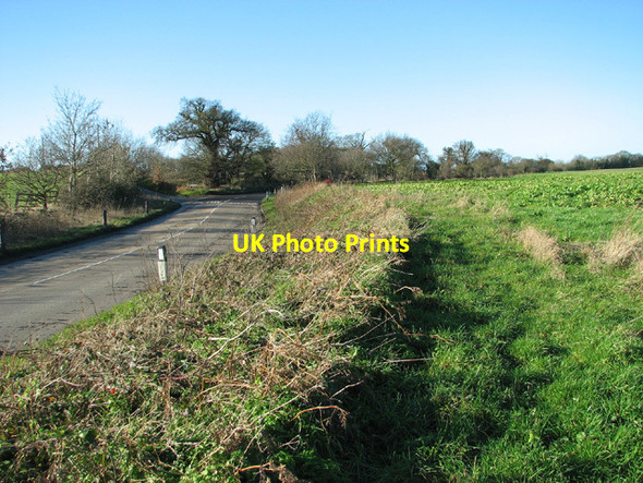 Photo 6"x4" View along the B1127 road Hulver Street c2014