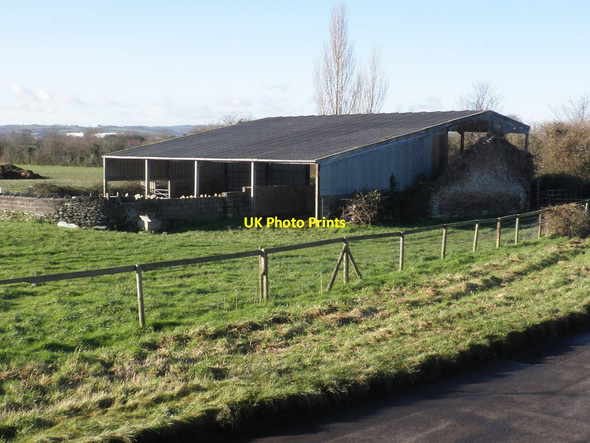Photo 6"x4" Isolated barn, on Huntworth Lane Huntworth\/ST3134 c2014
