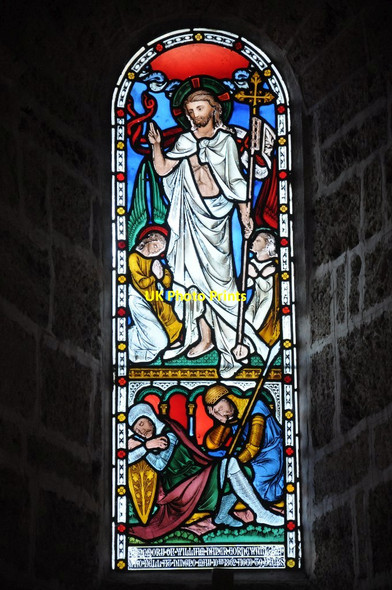 Photo 6"x4" Stained glass window, Moccas church Moccas c2014