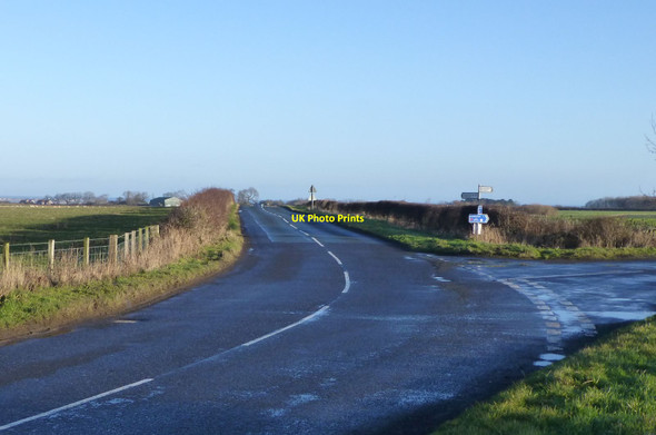 Photo 6"x4" Road junction on Embleton Moor Embleton\/NU2322 c2014