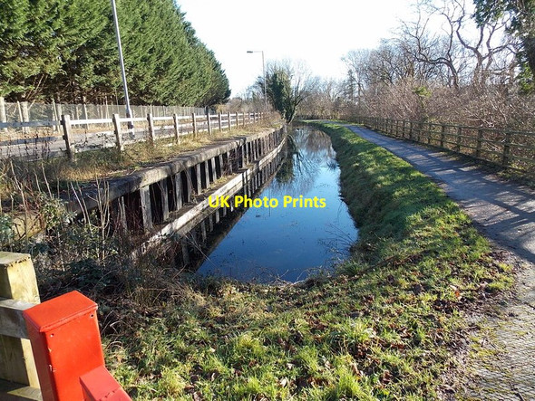 Photo 6"x4" Disused canal alongside Darran Road, Risca Risca c2014