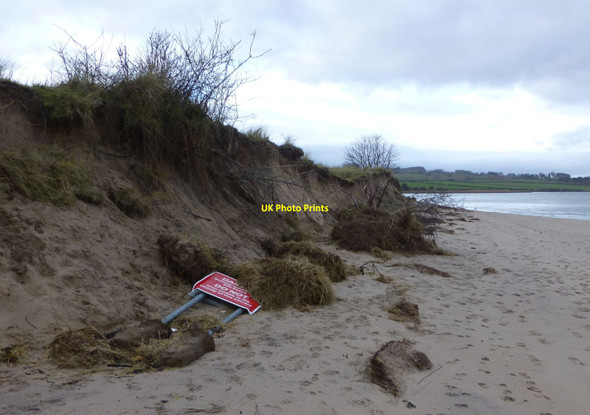 Photo 6"x4" Storm erosion at Alnmouth Alnmouth c2014
