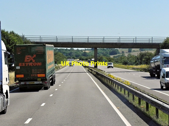 Photo 6"x4" Eastbound A14, Bridge at Pages Lodge Farm Clay Coton c2013