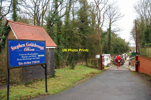Photo 6"x4" Entrance to Stephen Goldsbrough Boats,  off Kenilworth Road, Knowle, near Solihull Knowle\/SP1876 c2014