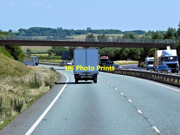 Photo 6"x4" Eastbound A14, Harborough Road Bridge Kelmarsh c2013