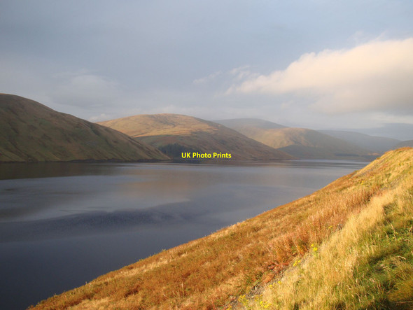 Photo 6"x4" Autumn view of Megget Reservoir Craigierig c2012