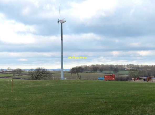 Photo 6"x4" Wind turbine at Village Farm Hungarton c2014