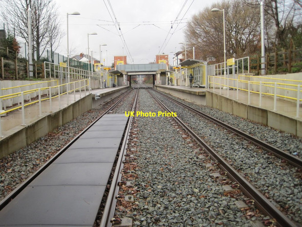 Photo 6"x4" Firswood tram stop Stretford\/SJ7994 c2013