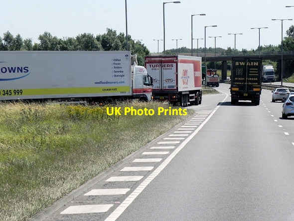 Photo 6"x4" A14 passing Kettering Services Kettering c2013