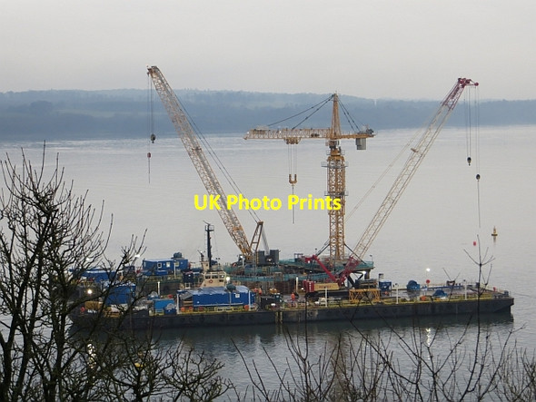 Photo 6"x4" Queensferry Crossing construction Queensferry\/NT1278 c2014