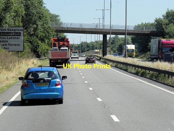 Photo 6"x4" Powell Lane Bridge over the A14 Burton Latimer c2013