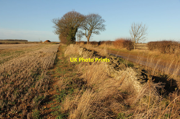 Photo 6"x4" Dry stone wall Cranwell c2014