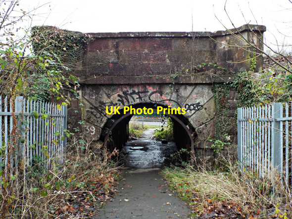 Photo 6"x4" Railway arch at Woodhall Port Glasgow c2013 P1