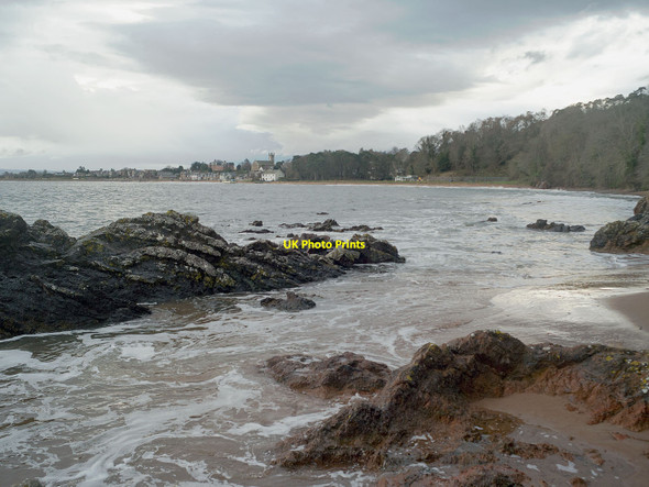 Photo 6"x4" Rosemarkie Beach at high tide Fortrose c2014