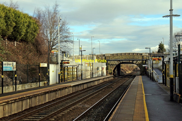 Photo 6"x4" Lea Green railway station Marshall's Cross c2014